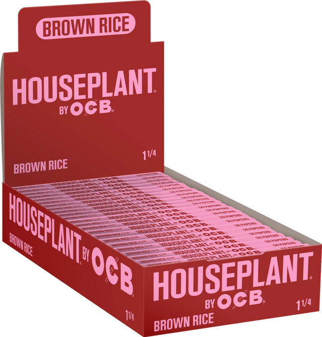 24CT HOUSEPLANT by Seth Rogen OCB Brown Rice Rolling Papers