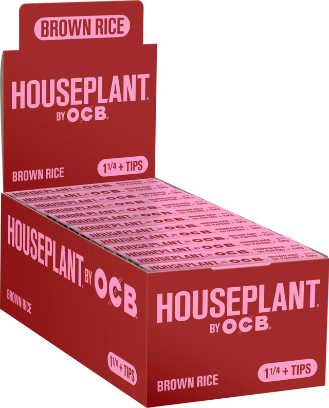24CT HOUSEPLANT by Seth Rogen OCB Brown Rice Rolling Papers