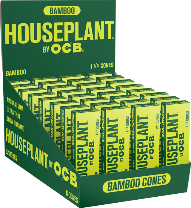 32CT Display HOUSEPLANT by Seth Rogen OCB Bamboo Pre Rolled Cones