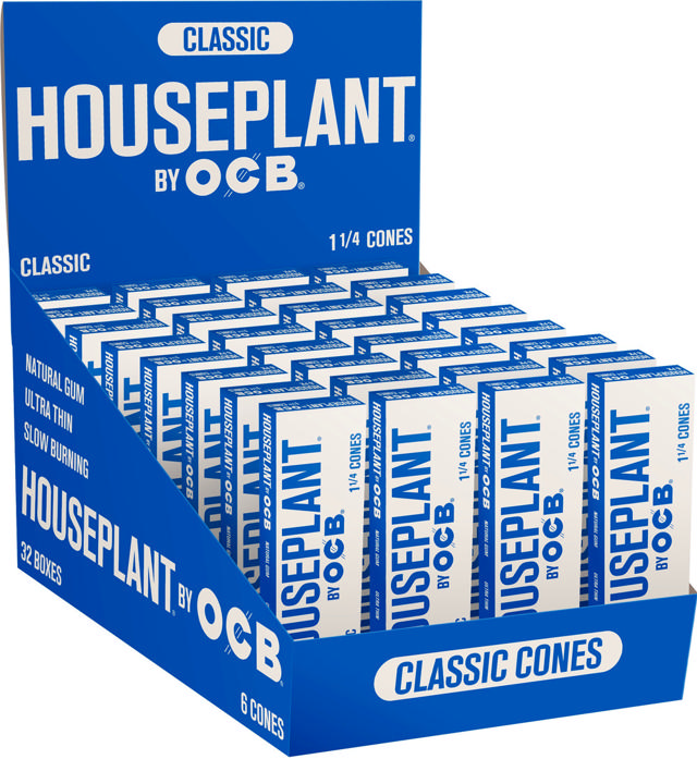 32CT Display HOUSEPLANT by Seth Rogen OCB Classic Pre Rolled Cones